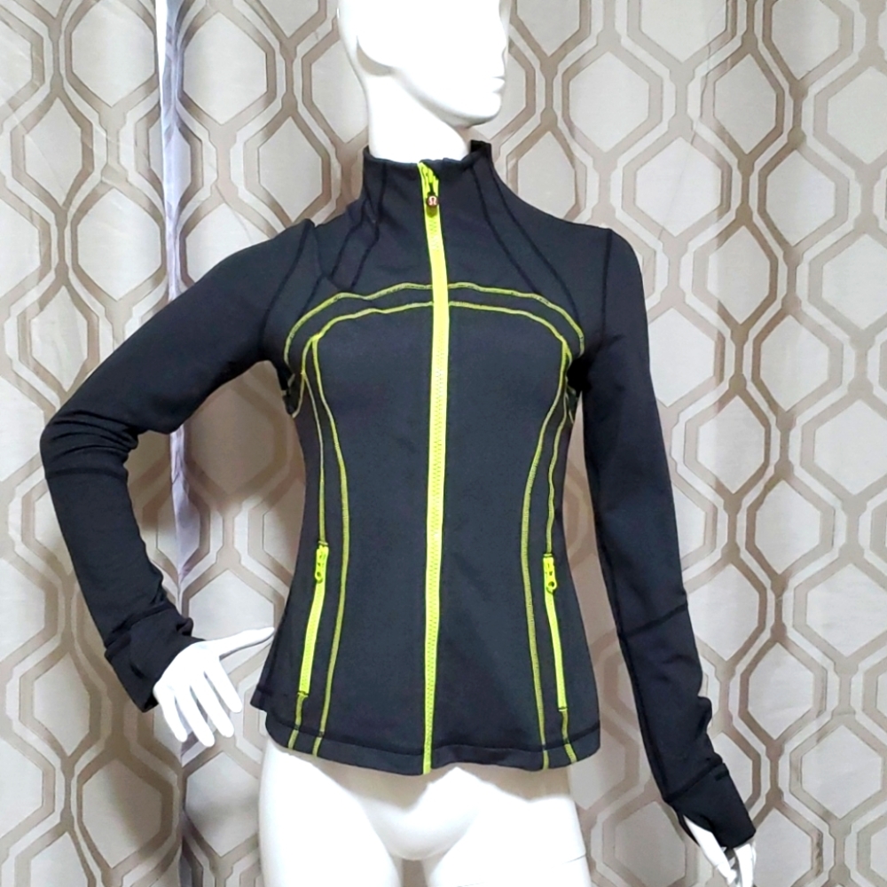 Black and neon green Lulu Define jacket